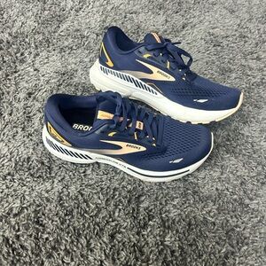 Brooks Navy and Orange Athletic Shoes